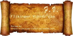 Flikinger Viktória névjegykártya